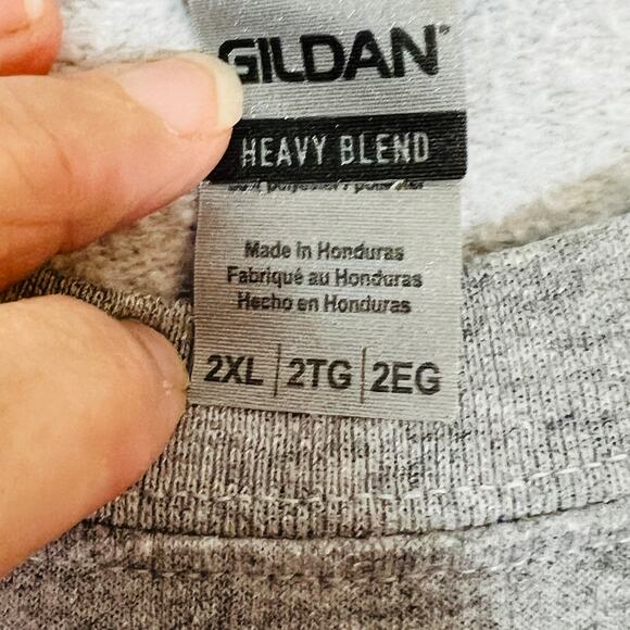 Virginia Tech Hokies Sweatshirt Sz 2XL Embroidered Logo Gray Orange ACC Sports - Picture 4 of 8